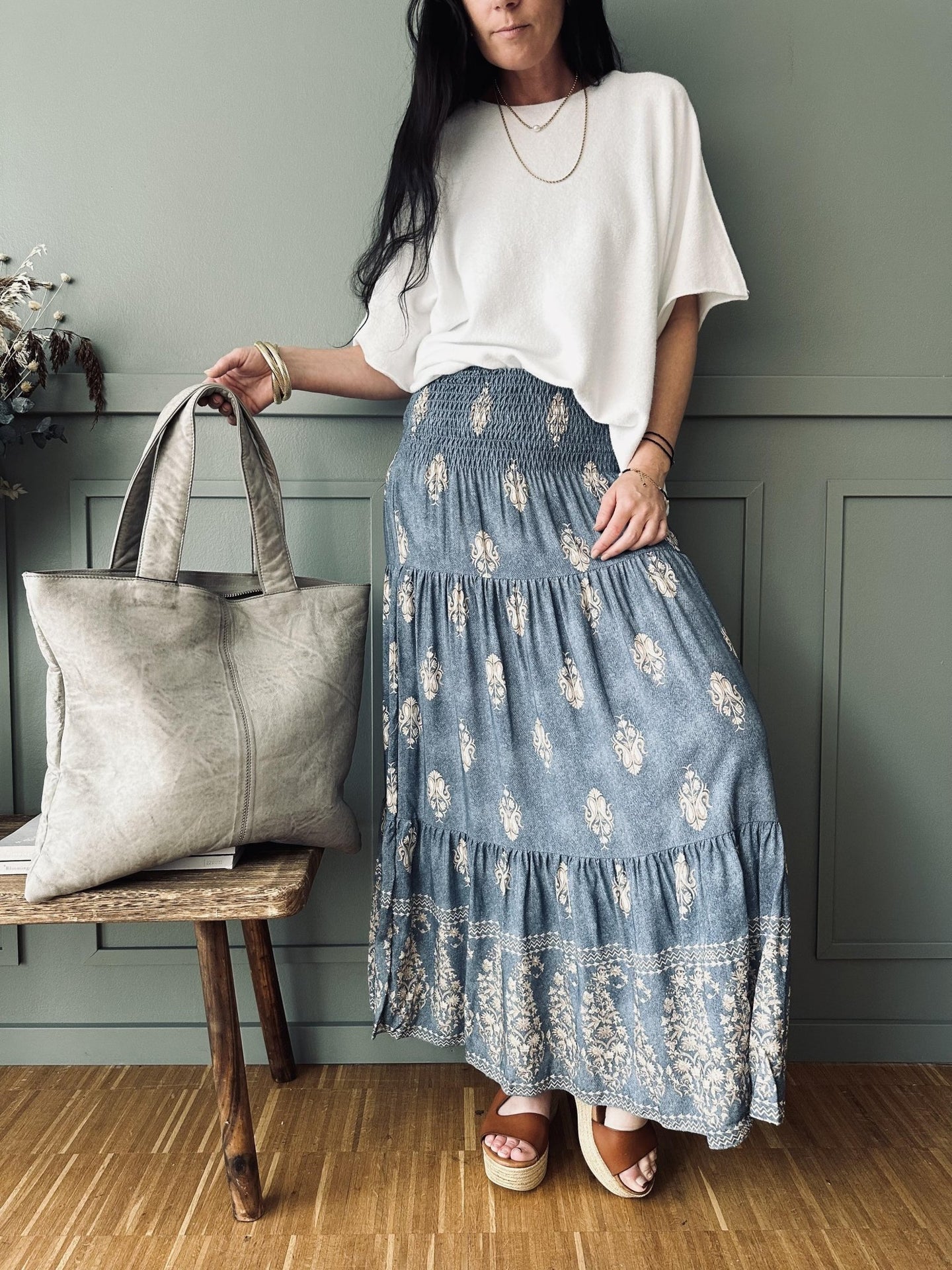 Shopper ink pung MILLE – Concrete - VIAMAJA.DK