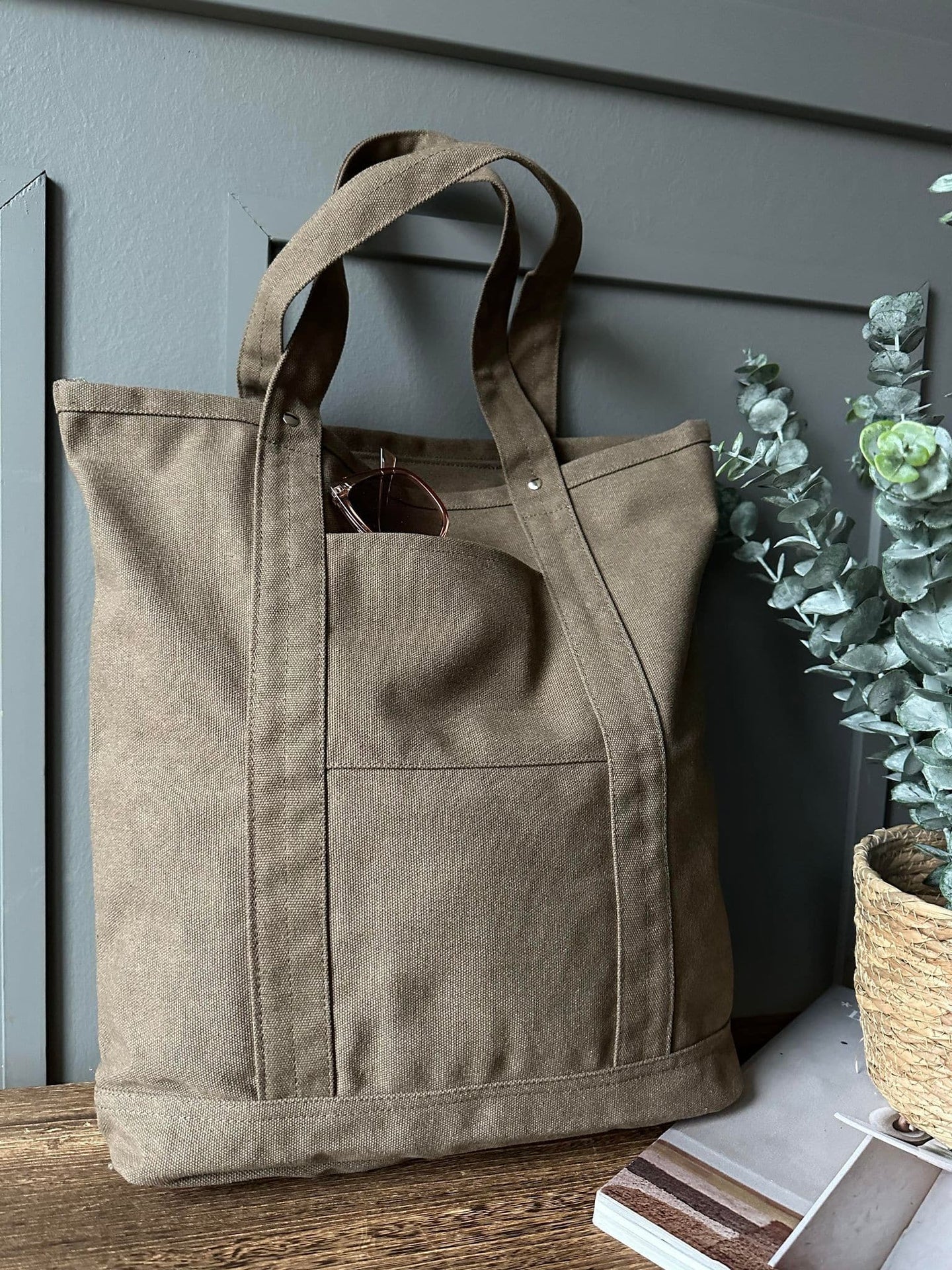 Shopper Natura Kanvas - Brown - VIAMAJA.DK