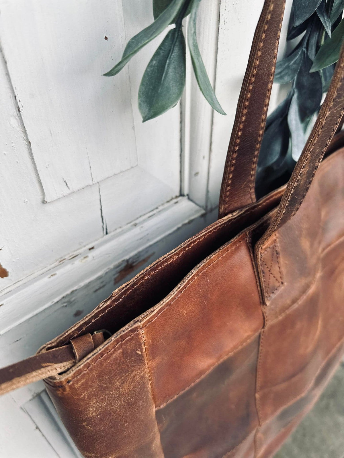 Shopper PATCHWORK - Dark walnut DELUXE - VIAMAJA.DK