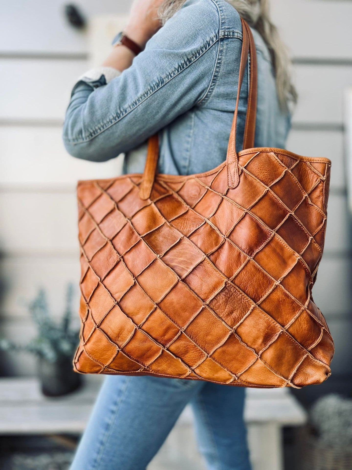 Shopper RECYCLING Cognac - VIAMAJA.DK