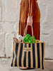 Shopper Schwarz gestreift