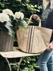 Shopper / Strandtasche - Jute mit Streifen