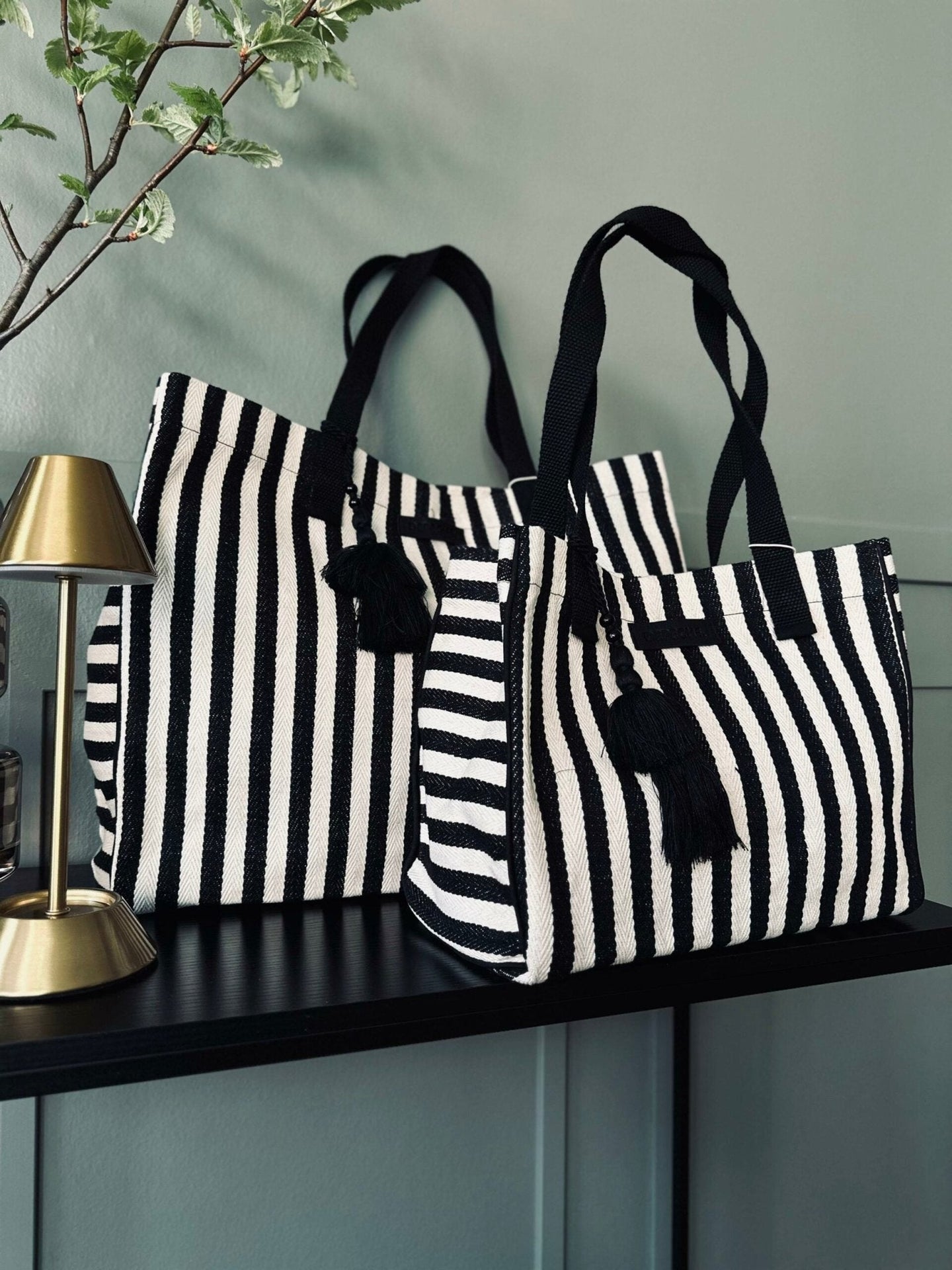 Shopper STRIBE Canvas Small - VIAMAJA.DK