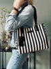 Shopper STRIBE Canvas Klein