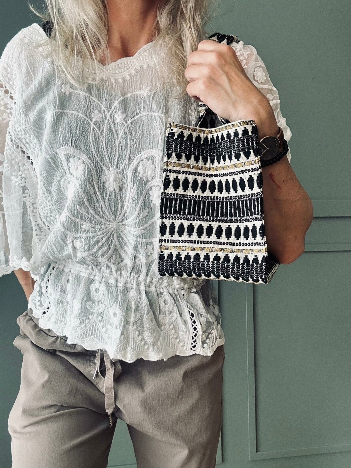 Shopper Summer deluxe – Black - VIAMAJA.DK