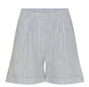 Shorts Leinenmix - Blaue Streifen