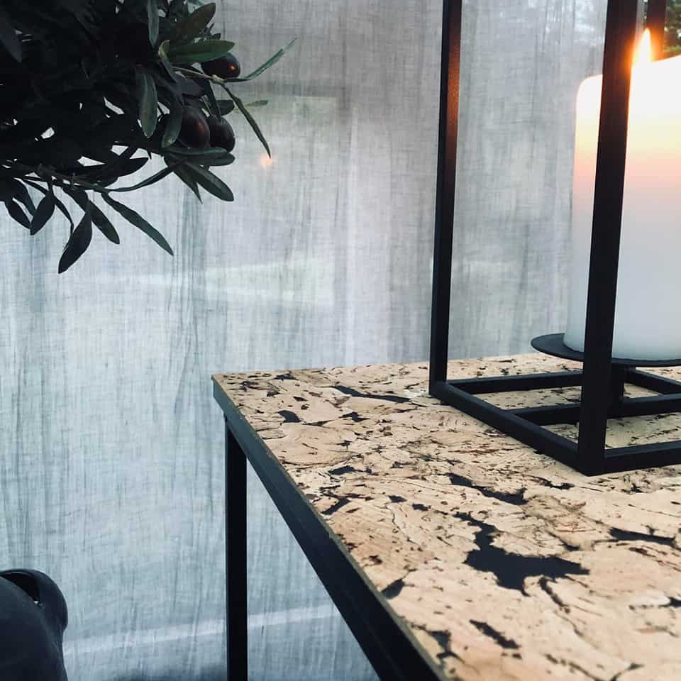 Sidebord i træ og sort metal - VIAMAJA