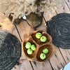 Schale mit Fächern aus Teak
