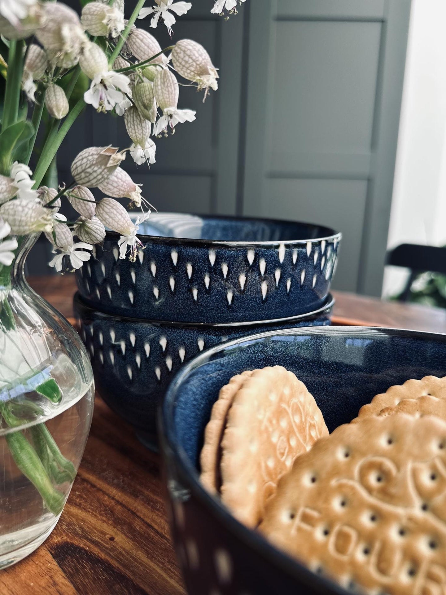 Skål Nordic blue – stentøj - VIAMAJA.DK