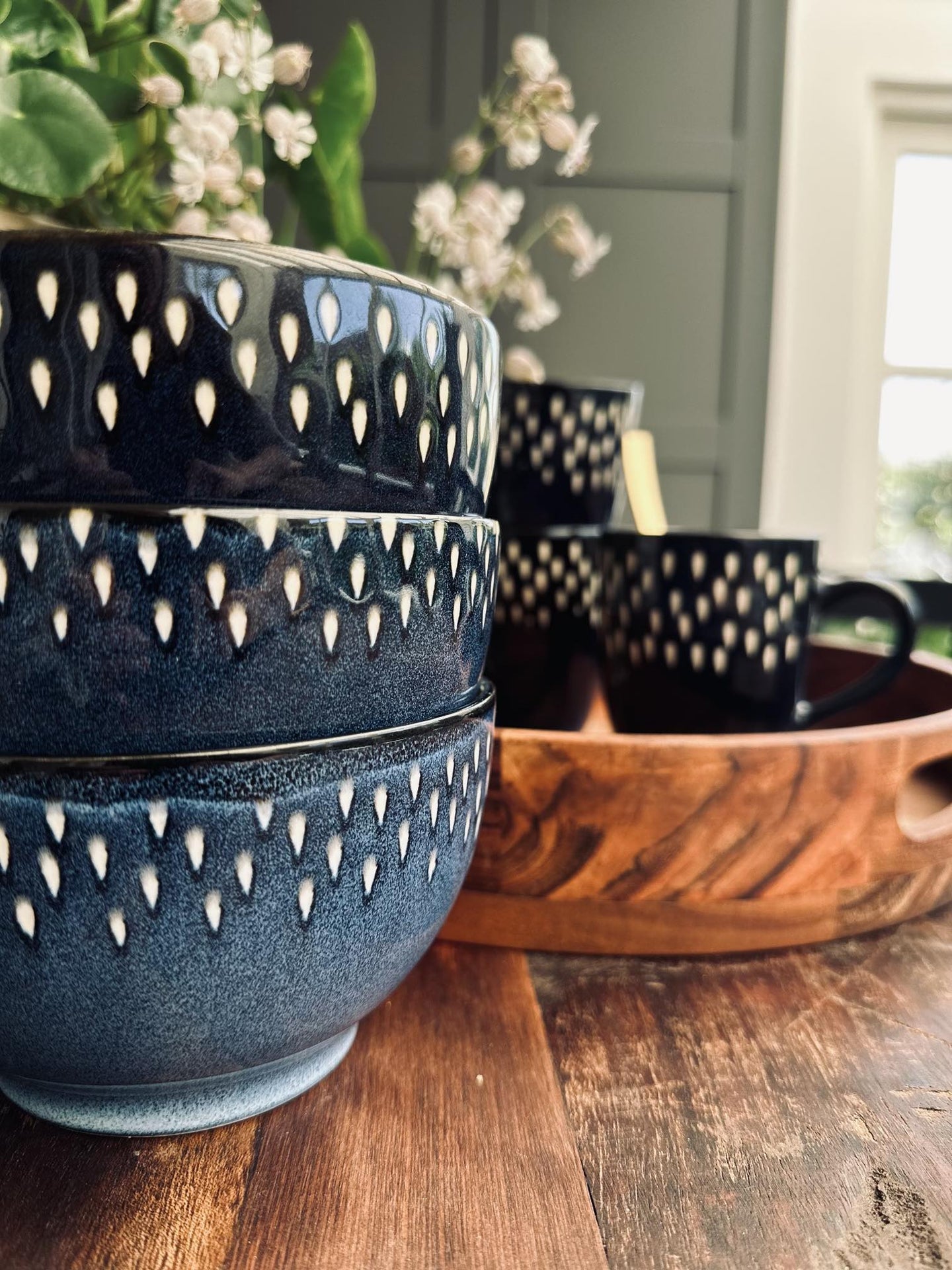 Skål Nordic blue – stentøj - VIAMAJA.DK