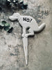 Schild aus Gusseisen - pooing "No!"