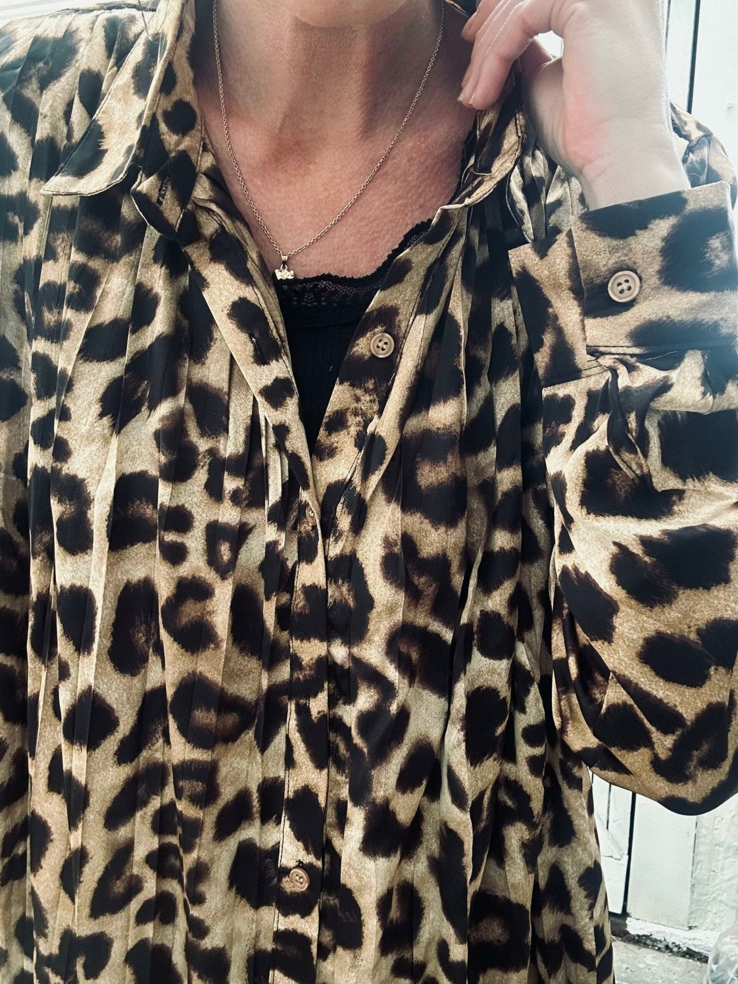 Skjortekjole Leopard - VIAMAJA