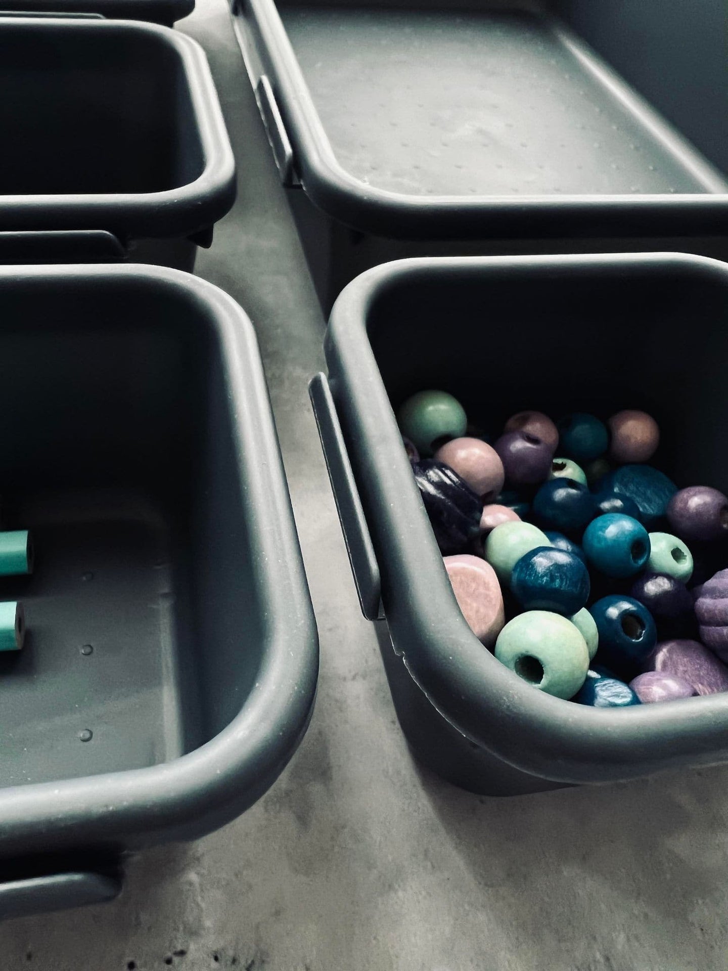 Skuffe organizer - Sæt med 8 kasser - mørk grå - VIAMAJA.DK