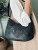 Schultertasche Boho Schwarz