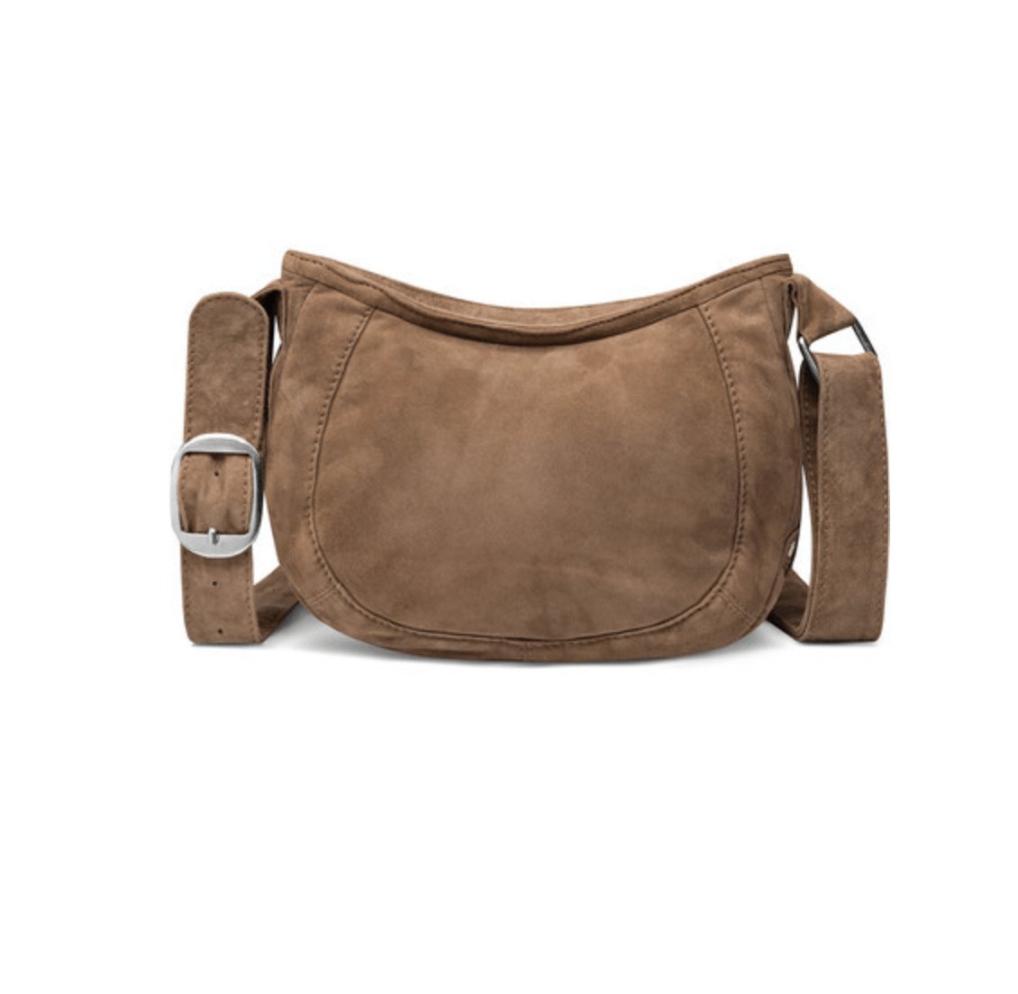 Skuldertaske Dark sand leather - VIAMAJA.DK
