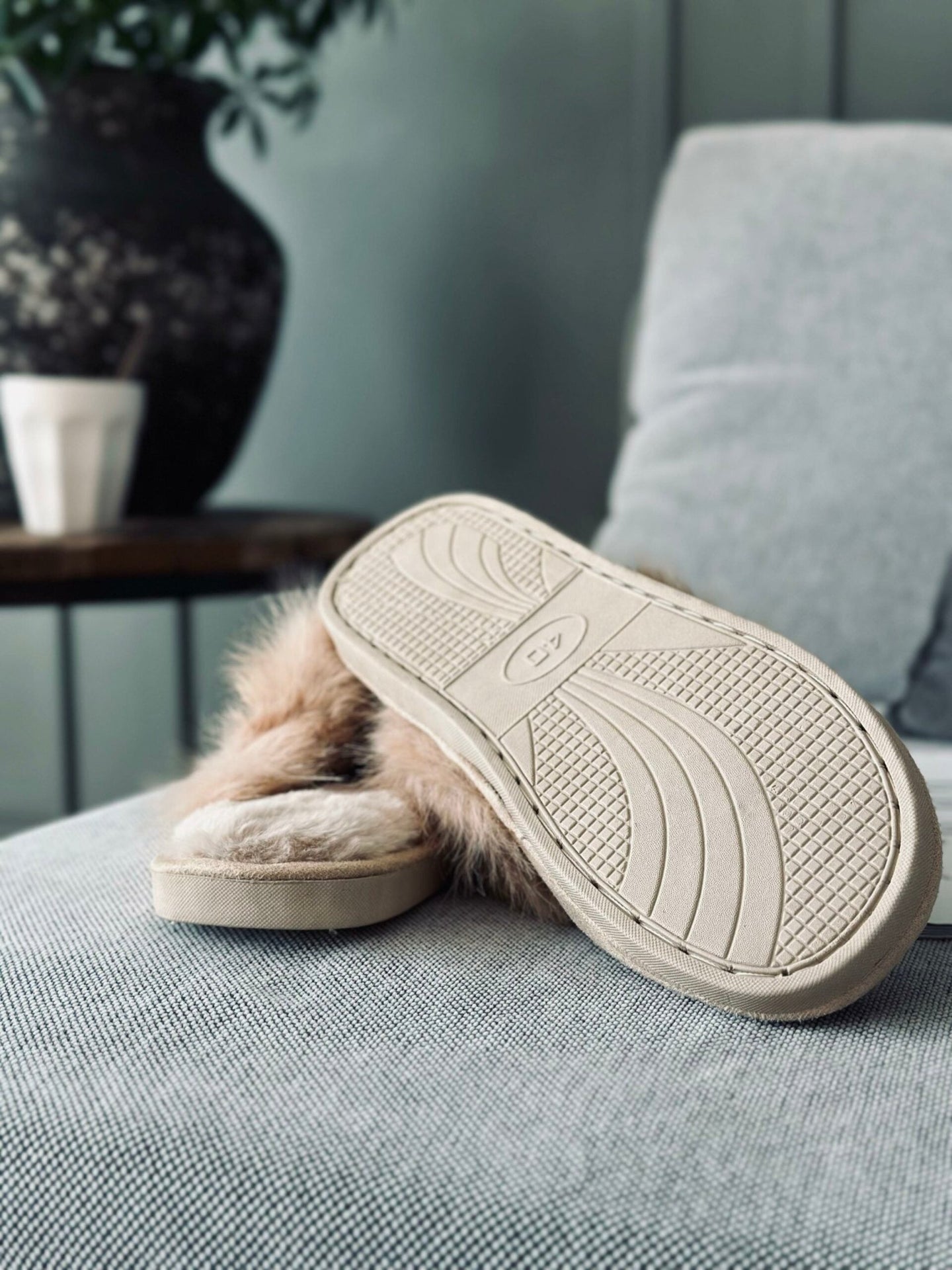 Slippers Lys Camel - VIAMAJA.DK