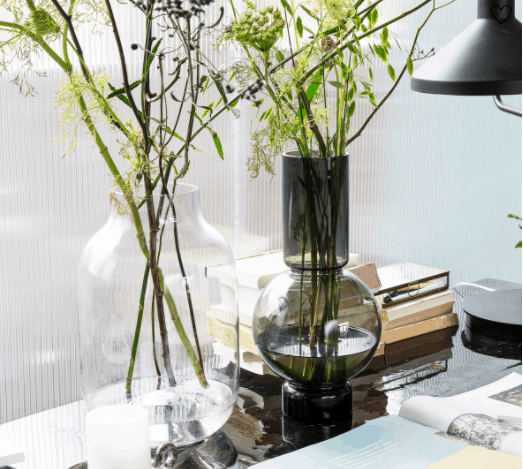 Smuk Vase, Bubble i Grå/Blå - Høj - VIAMAJA