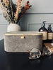 Schmuckbox - Taupe mit Gold