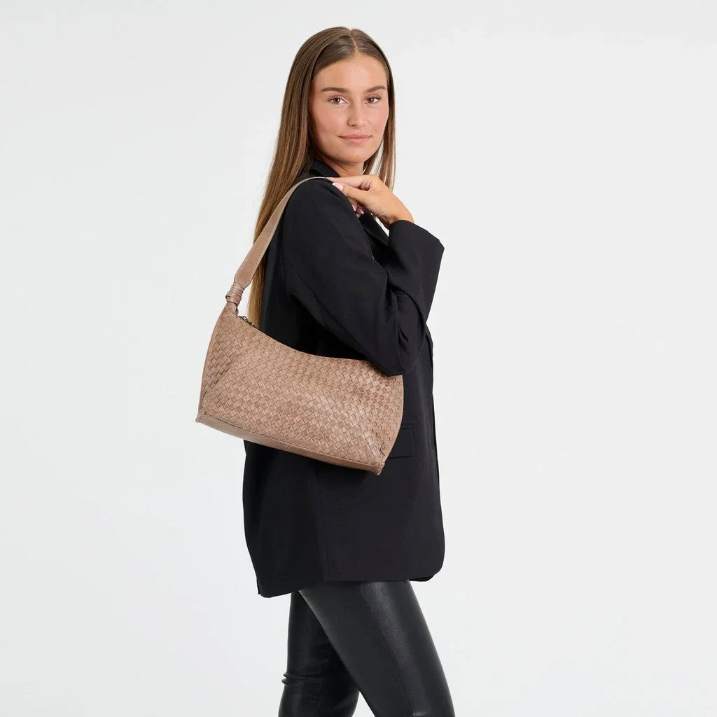 Schultertasche Sofya - Dark Taupe
