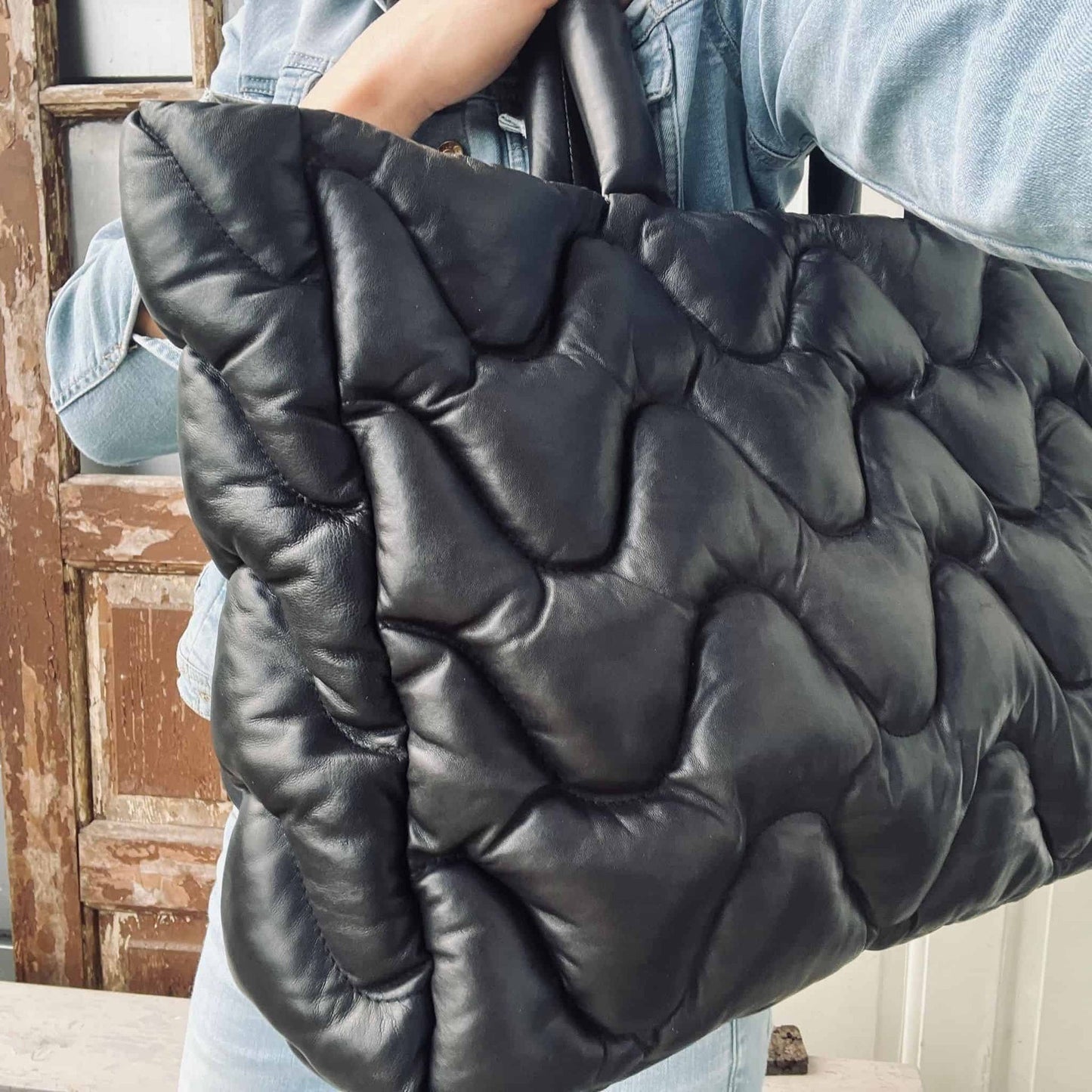 Stor shopper i ultra blødt lammeskind - VIAMAJA.DK