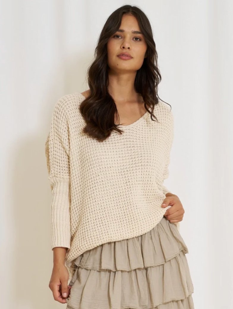 Strik MILLE beige – Onesize - VIAMAJA.DK