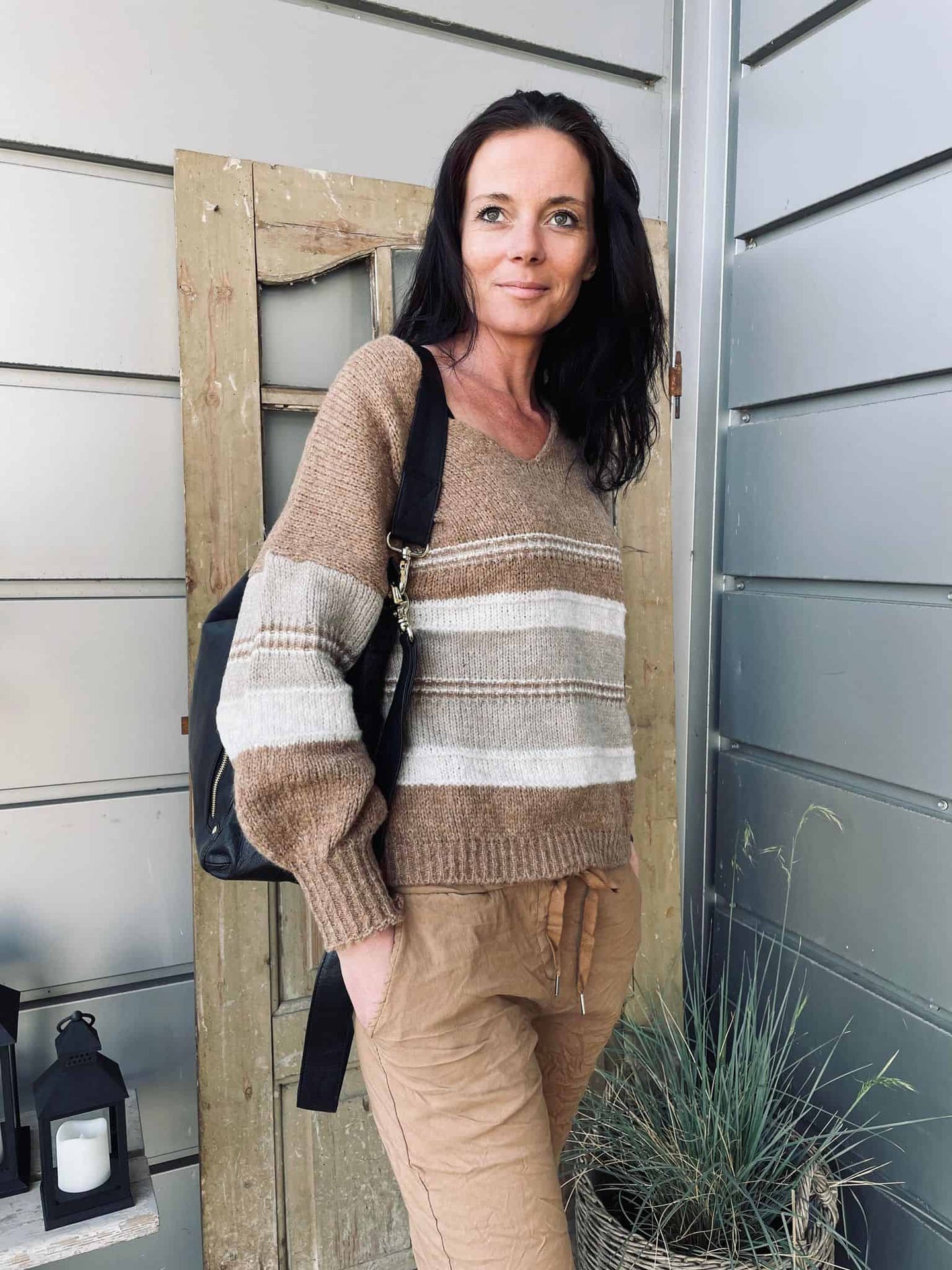 Strik Oversize Alma Camel - VIAMAJA.DK