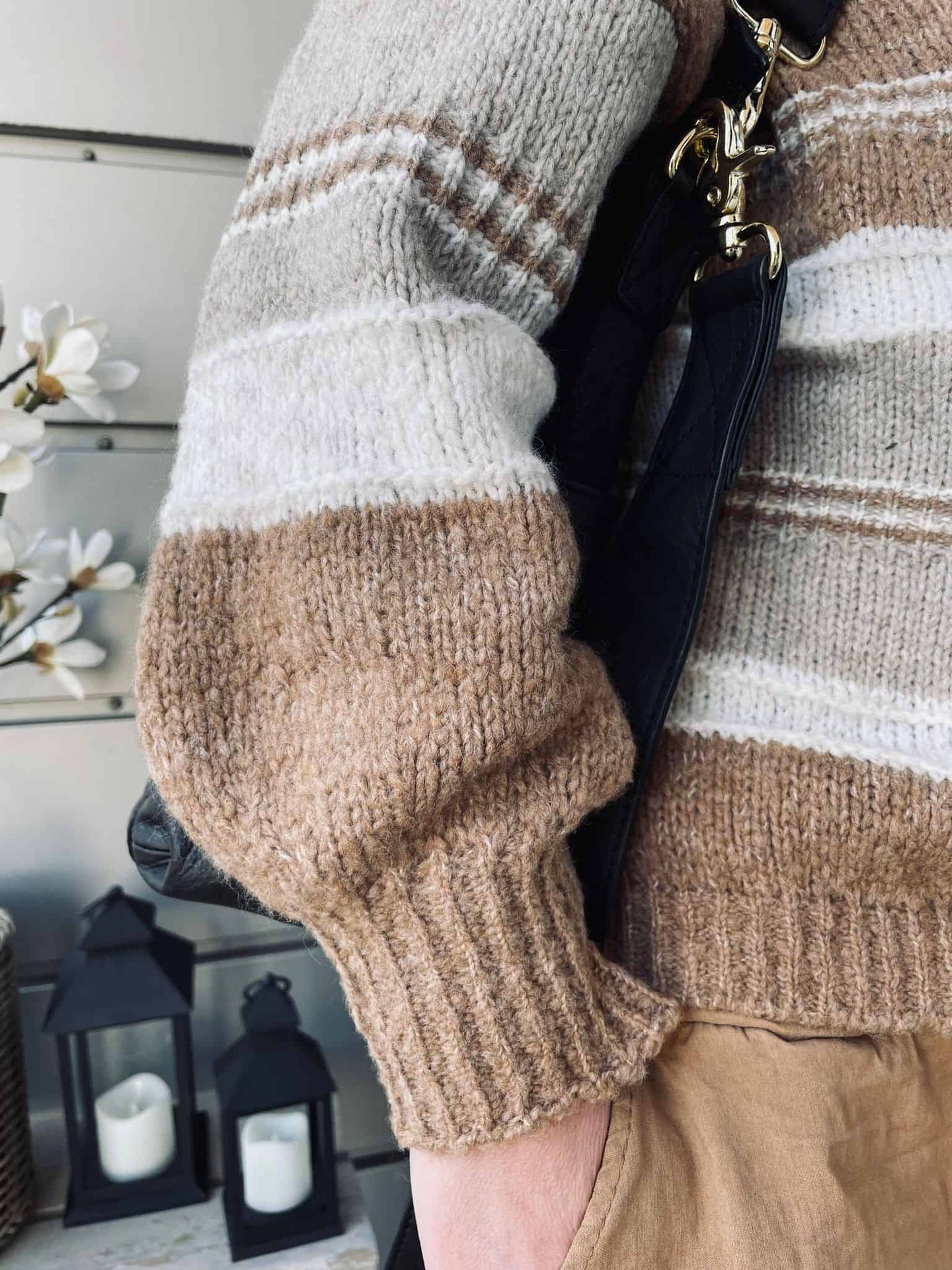 Strik Oversize Alma Camel - VIAMAJA.DK
