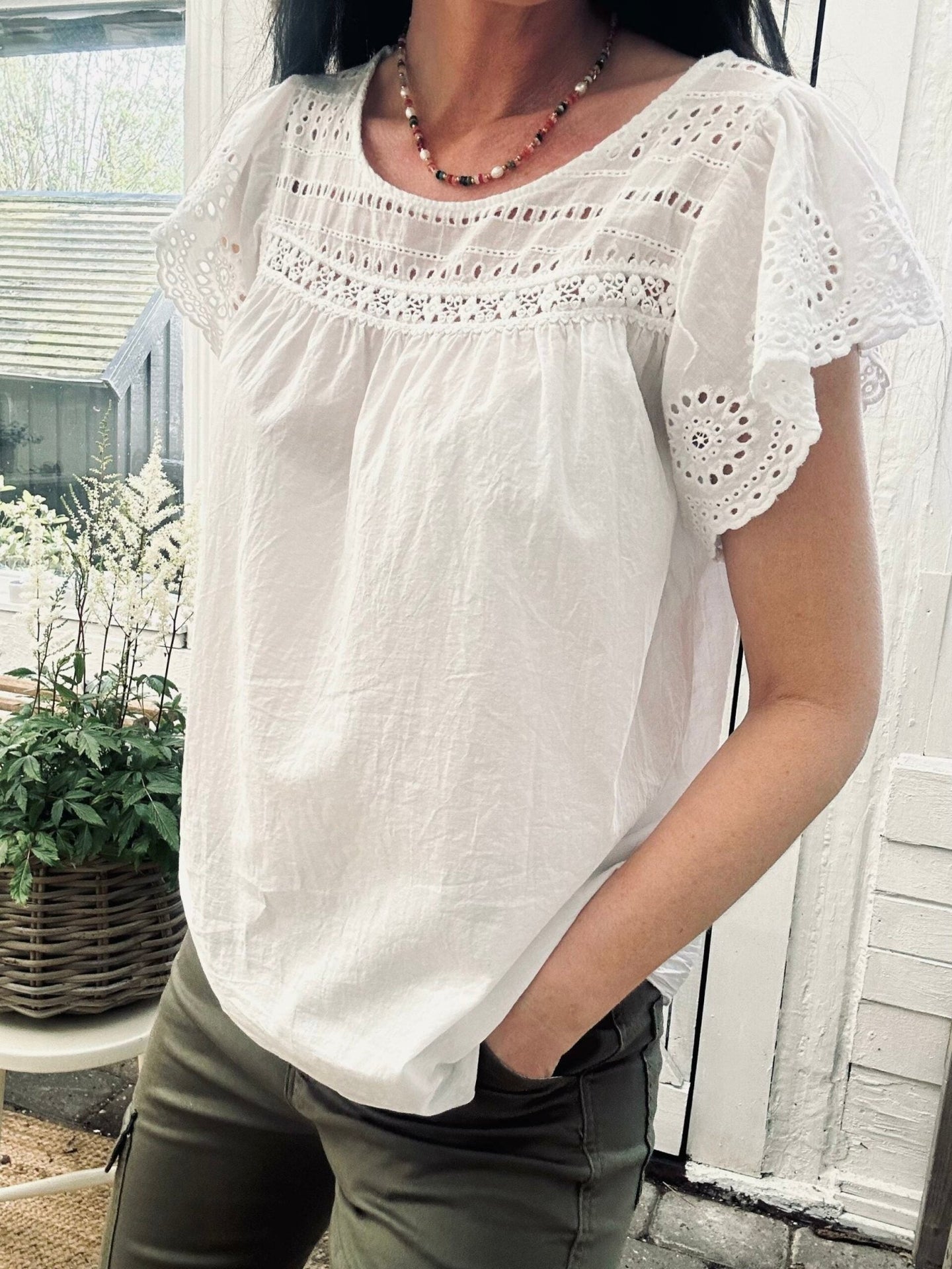 Summer Bluse white - VIAMAJA.DK