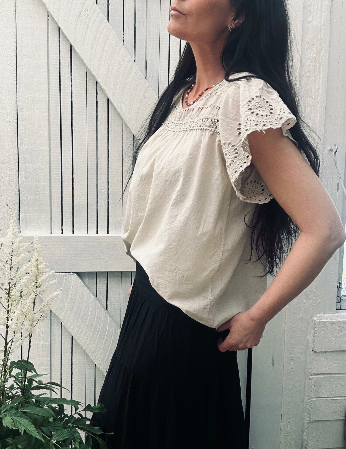 Summer Top beige - VIAMAJA.DK