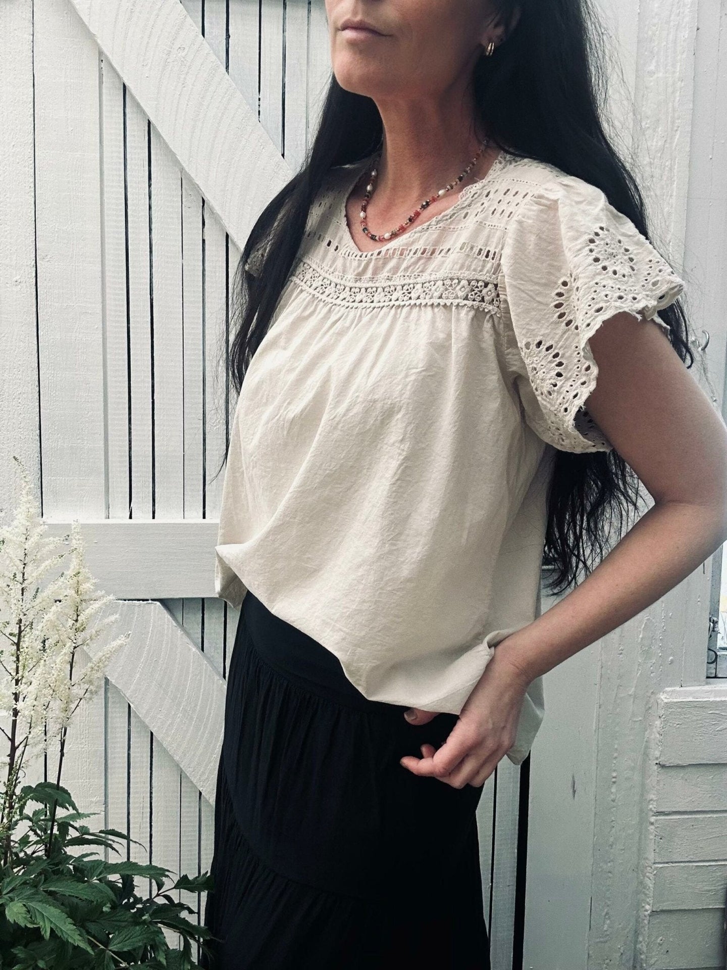 Summer Top beige - VIAMAJA.DK