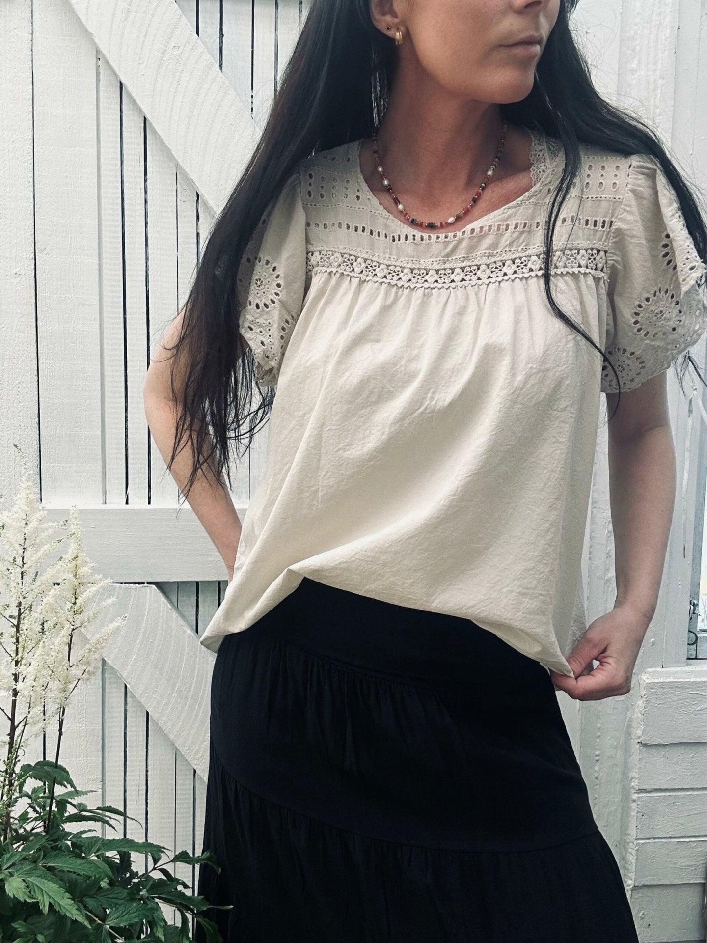 Summer Top beige - VIAMAJA.DK