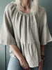 Sommerbluse im Leinenmix – Beige
