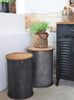 Hocker mit Aufbewahrung - Set aus 2 Stück