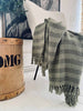 Decke aus recycelter Baumwolle – Army Streifen