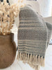 Decke aus recycelter Baumwolle – Blau Mix