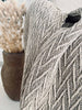 Teppich aus recycelter Baumwolle – Natur / beiges Muster