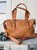Tasche Clara - Cognac geflochtenes Leder