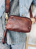 Tasche / Clutch - RIMA - Edles Brandy-Leder