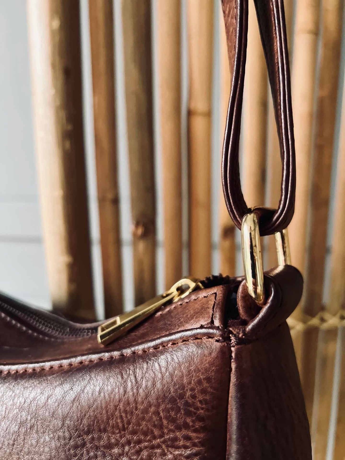 Taske i lækkert skind - SALLY Brandy - VIAMAJA.DK