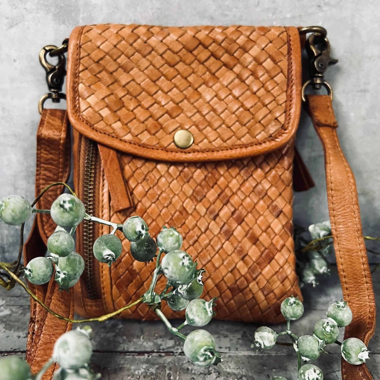Taske – Lesley Cognac - VIAMAJA.DK