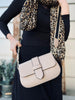 Tasche NIMA mit Lux-Riemen - Beiges Leder