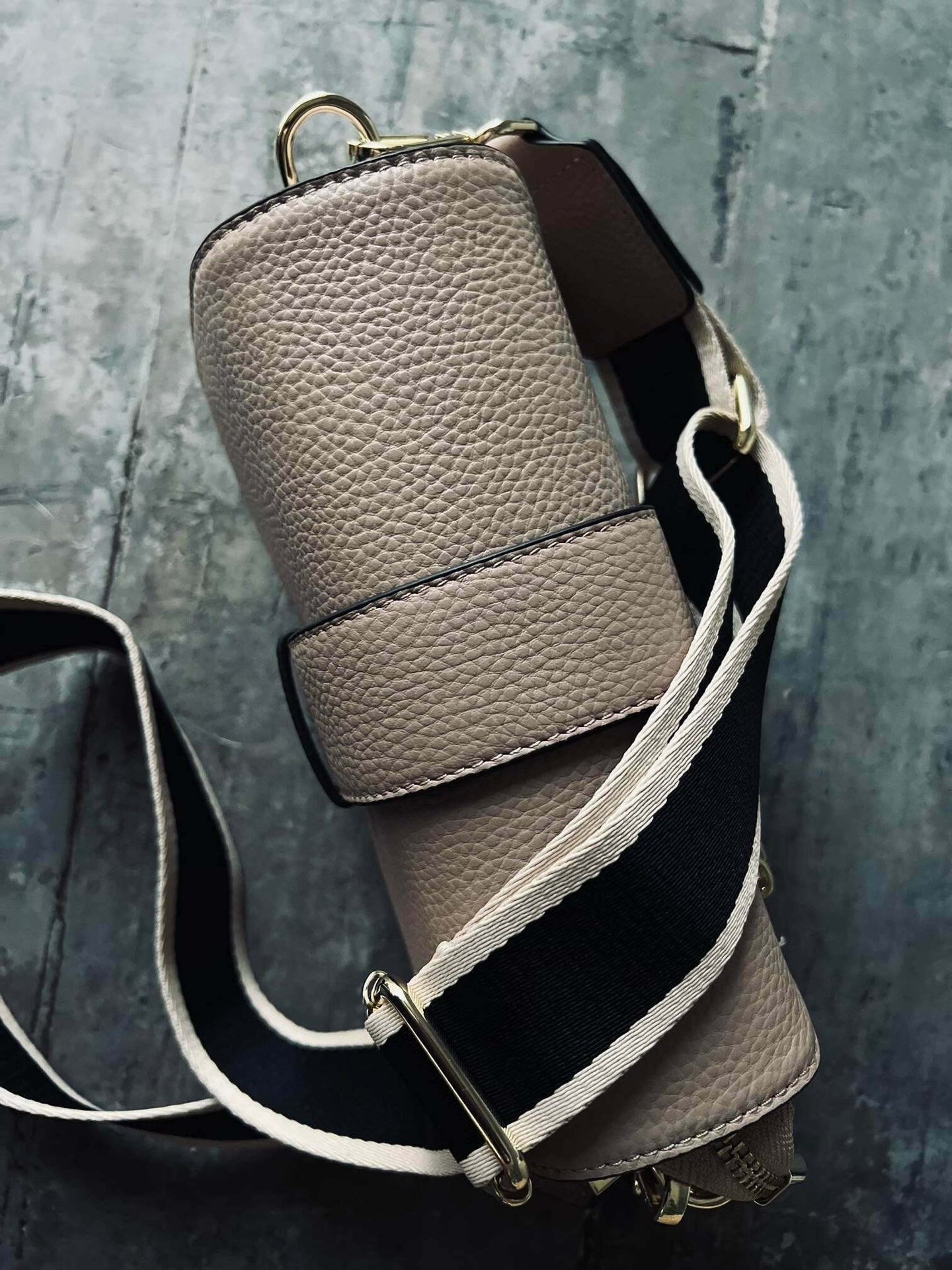 Taske NIMA med lux rem - Beige læder - VIAMAJA.DK