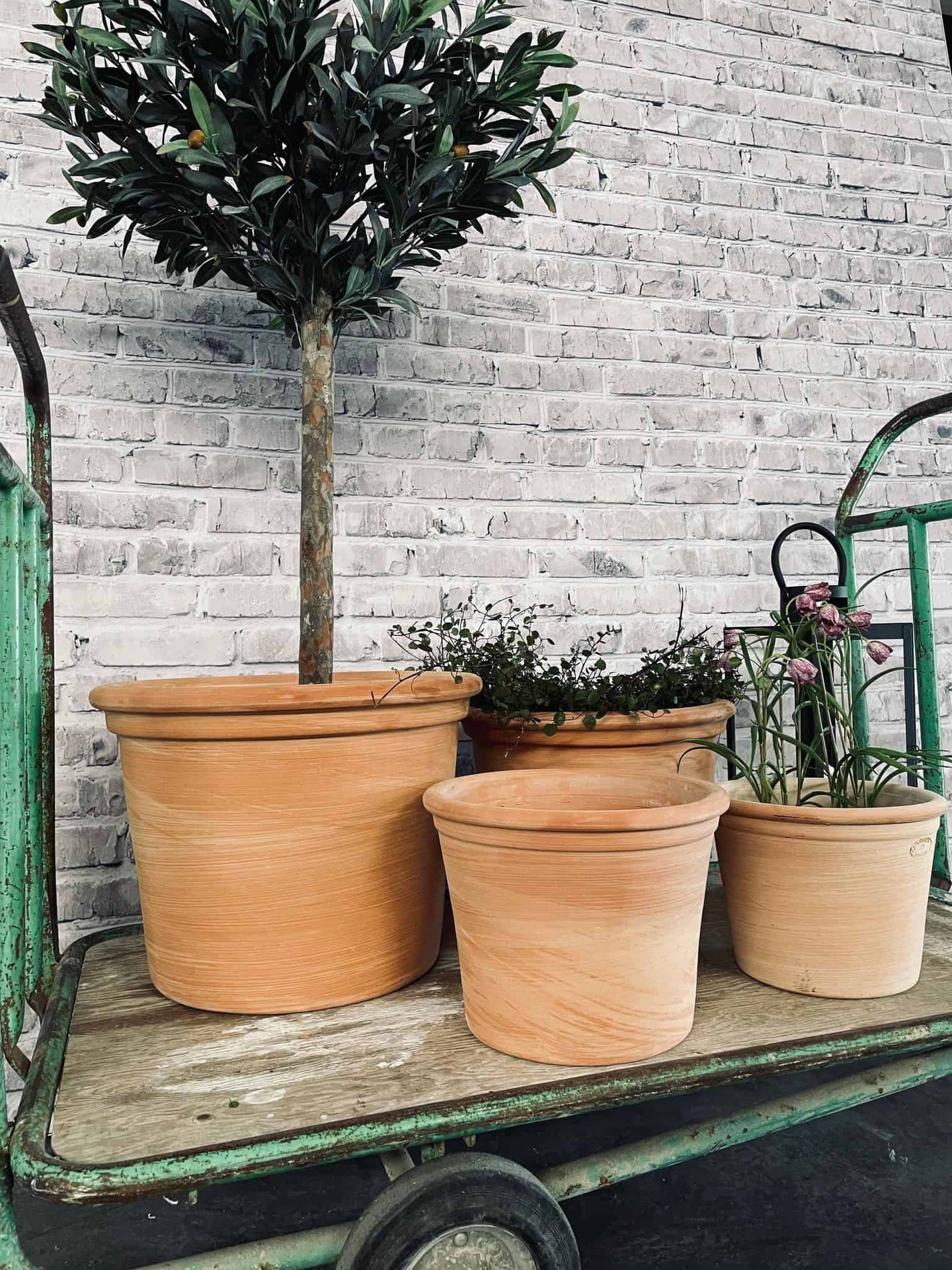 Terracotta sæt af 4 potter - AFHENTER TILBUD - VIAMAJA.DK