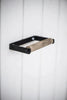 Toilettenpapierhalter mit Holzrolle - Schwarz