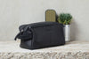 Kulturtasche Black Leather