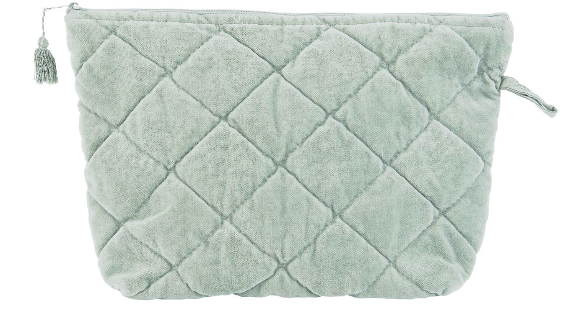 Toilettaske velour - lysegrøn - VIAMAJA
