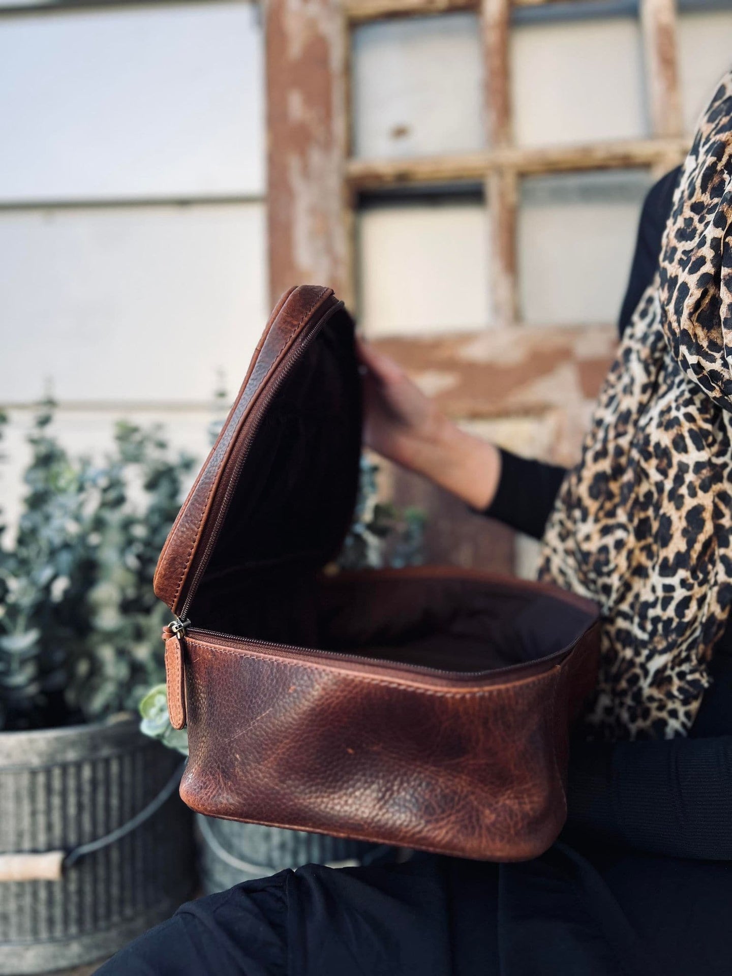 Toilettaske XL - Brown UNISEX - VIAMAJA.DK