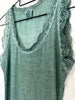 Top mit Spitze - Daily Dusty green