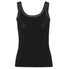 Top mit Spitze OEKO-TEX® schwarz – Mikrofaser