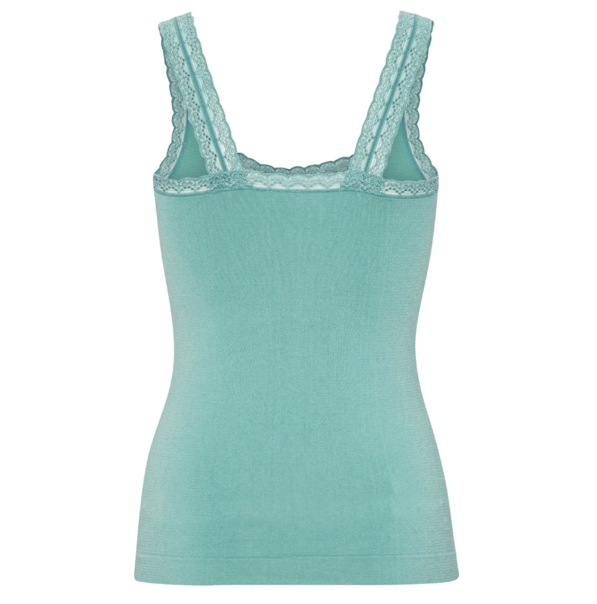 Top med blonde Økotex petrol – Bambus - VIAMAJA.DK